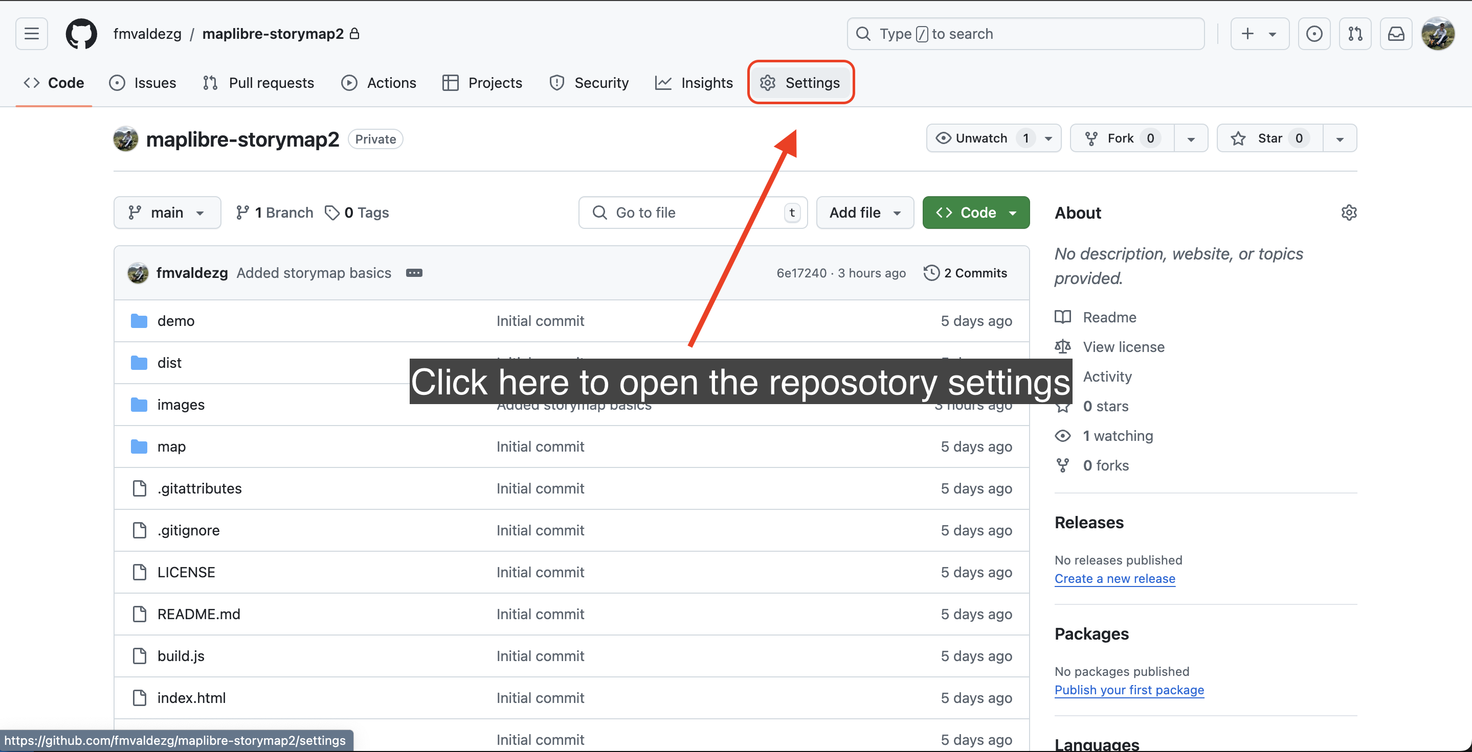 Captura de pantalla de Abrir en GitHub