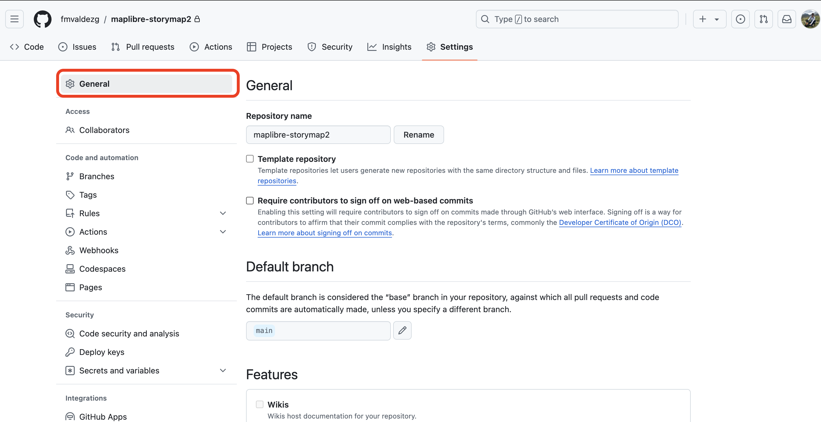 Captura de pantalla de Abrir en GitHub