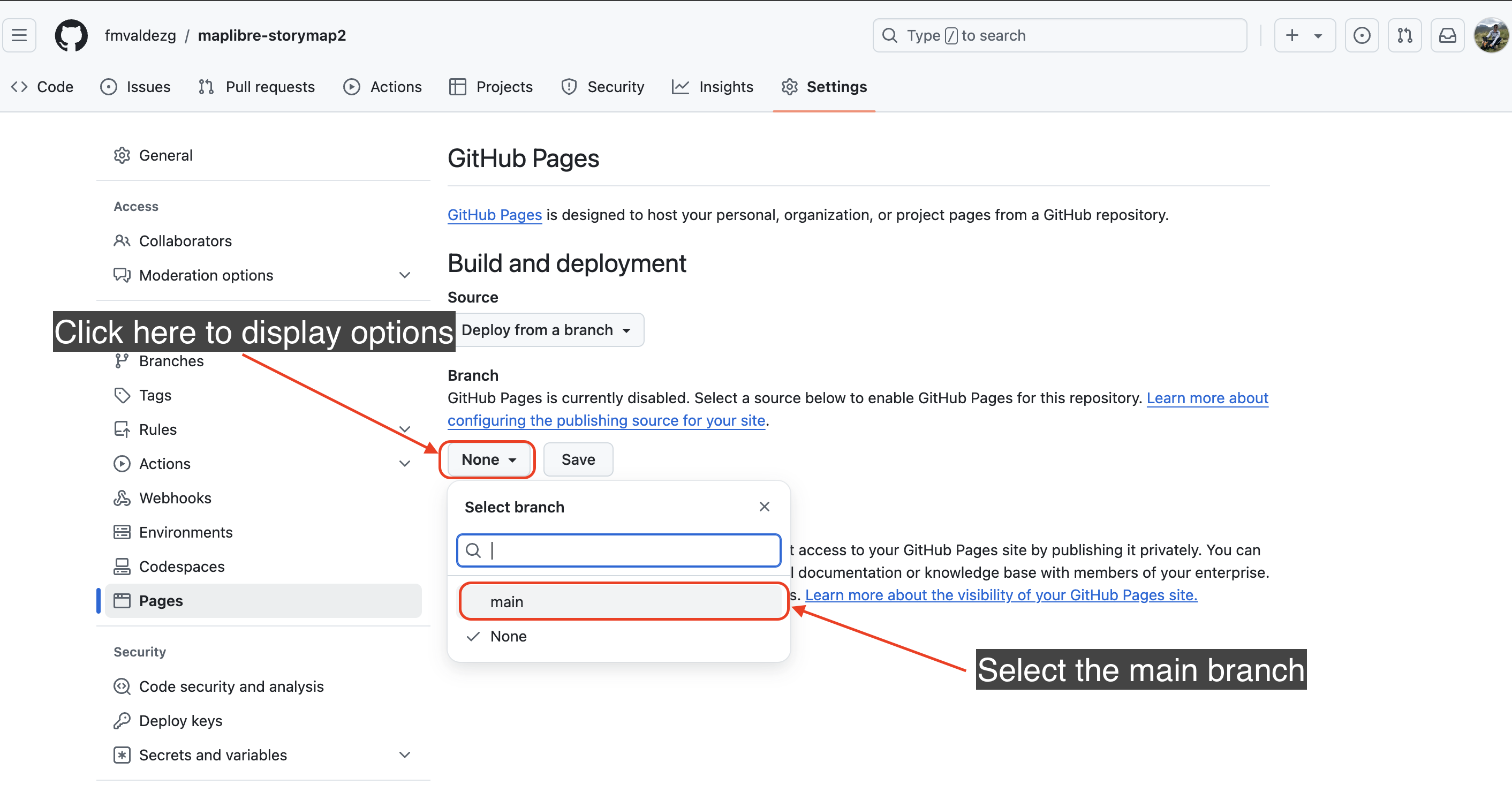 Captura de pantalla de Abrir en GitHub