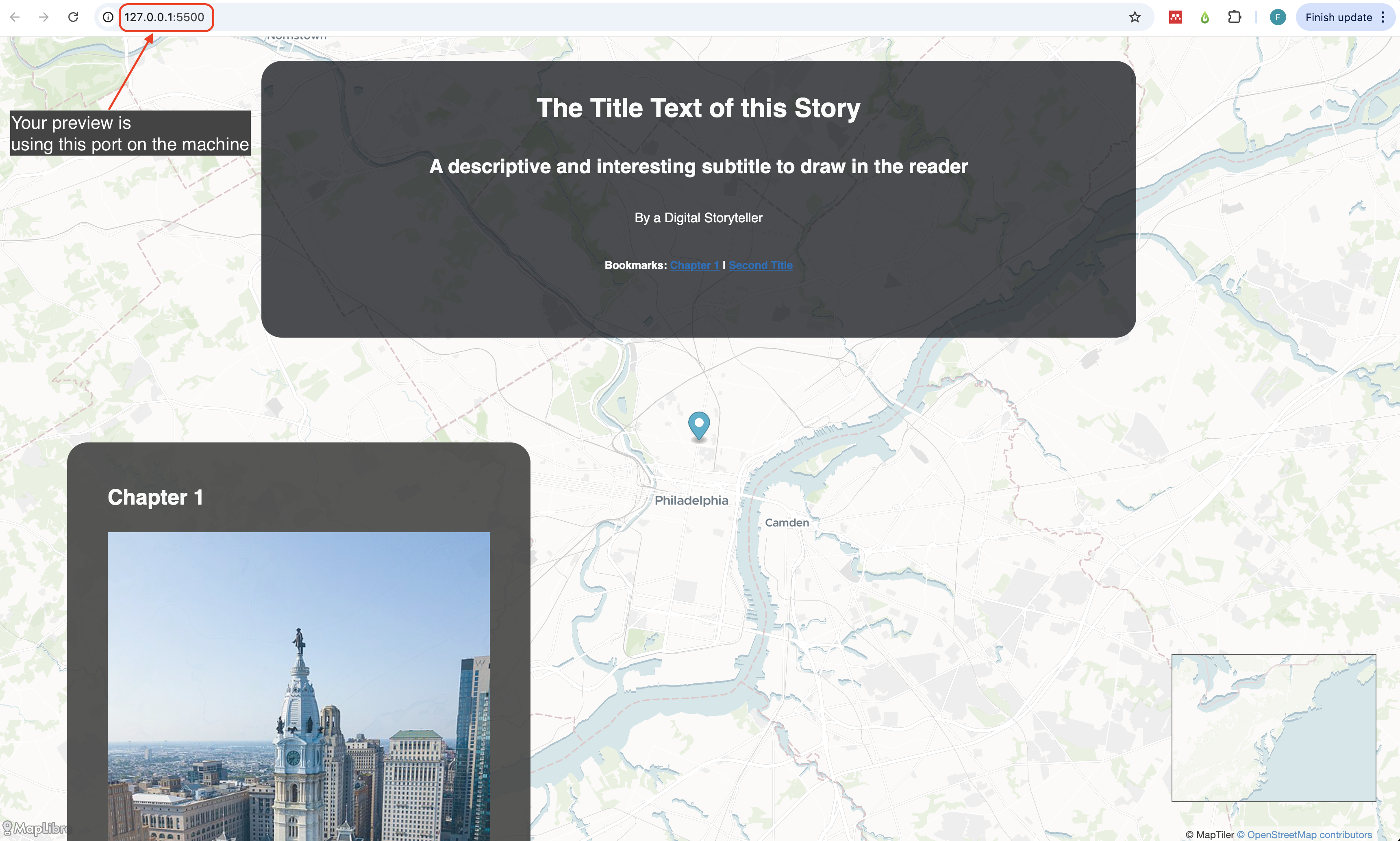 captura de pantalla de la vista previa resultante
